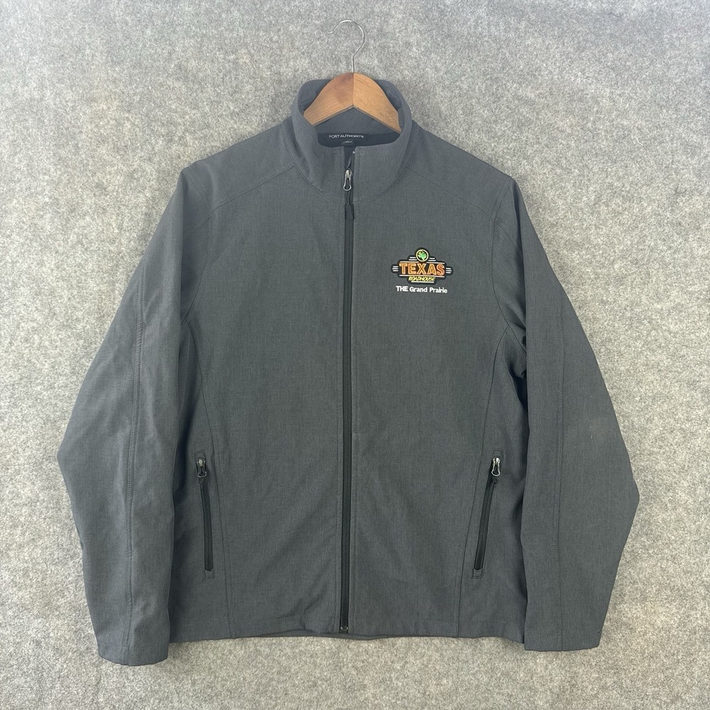 Texas Roadhouse Softshell Jacket Adult Medium Gray Employee Workwear Full Zip